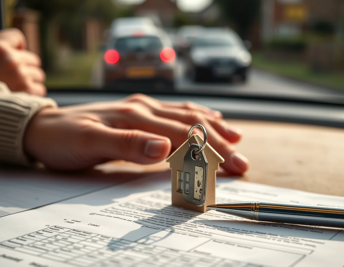 Close-up photo of a house key resting on a property document illustrating Bolt Driver Tax UK