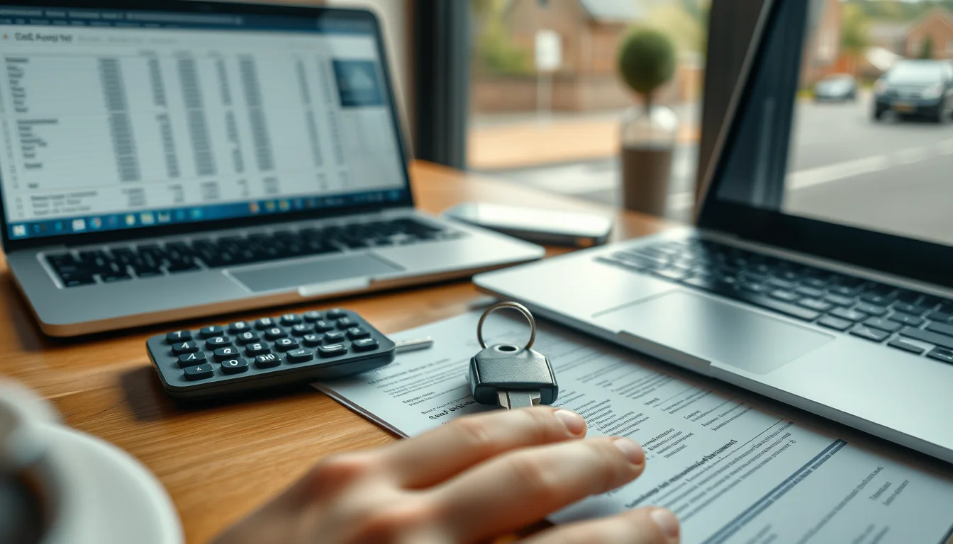 Photo of a house key on a property document beside a calculator illustrating Bolt Driver Tax UK