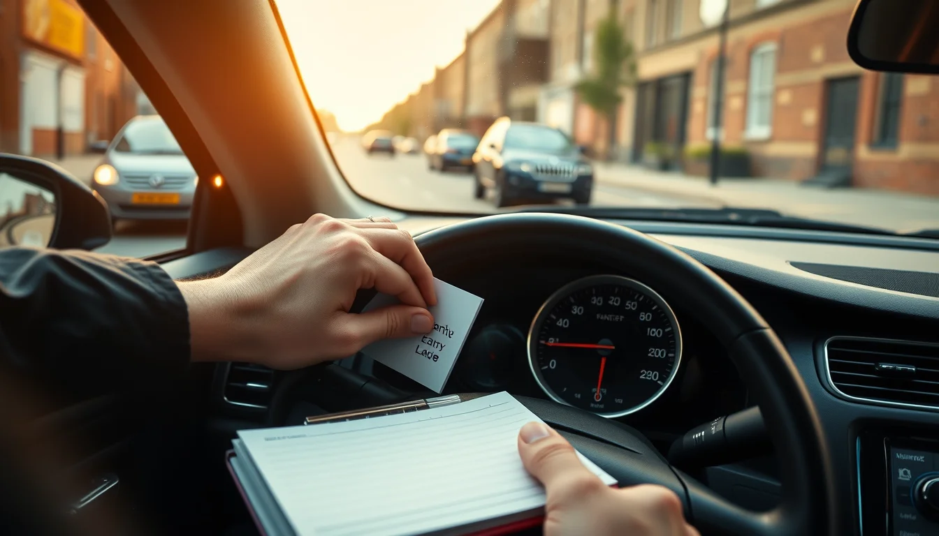 Photo of a car dashboard and a paper mileage logbook illustrating Car Mileage Allowance in Newcastle