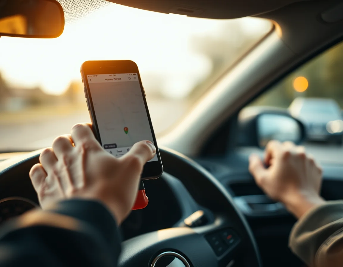Close-up photo of a smartphone mounted on a car dashboard illustrating How Much Tax Do Uber Drivers Pay in the UK? 2026/27 Examples