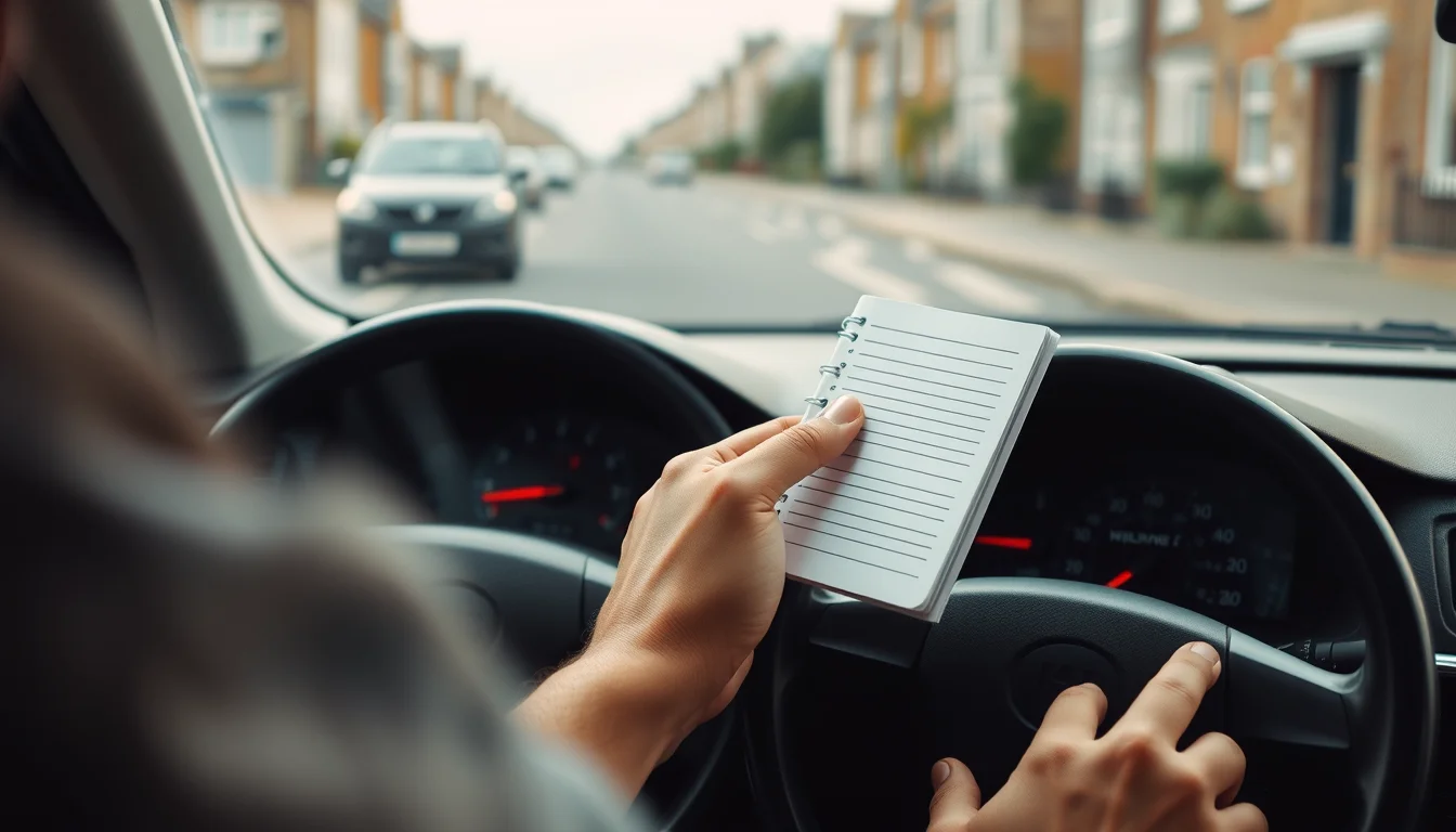 Photo of a car dashboard and a paper mileage logbook illustrating Mileage Allowance 2026 in Nottingham