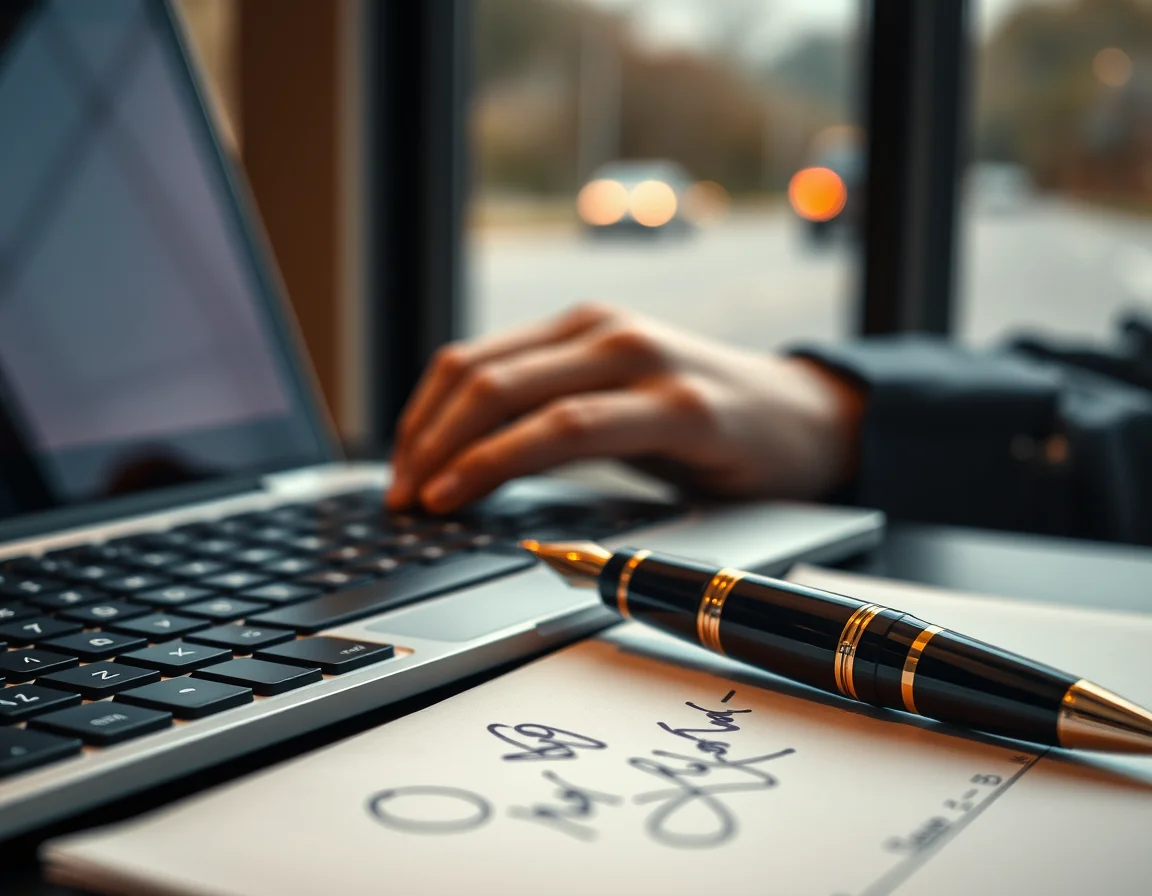 Close-up photo of a fountain pen on a signed document illustrating Sole Trader or Limited Company? An Honest Answer for Uber Drivers